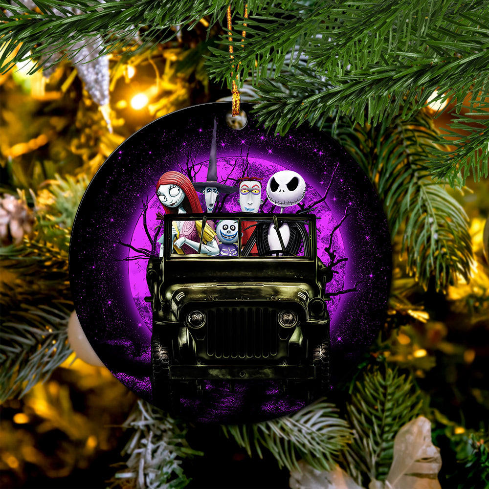 Halloween Nightmare Before Christmas Jeep Ornament Funny Gift Holiday