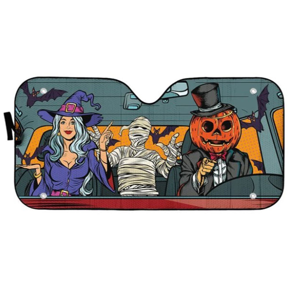Custom Halloween Pop Art Windshield Sun Shades Car Accessories Gift