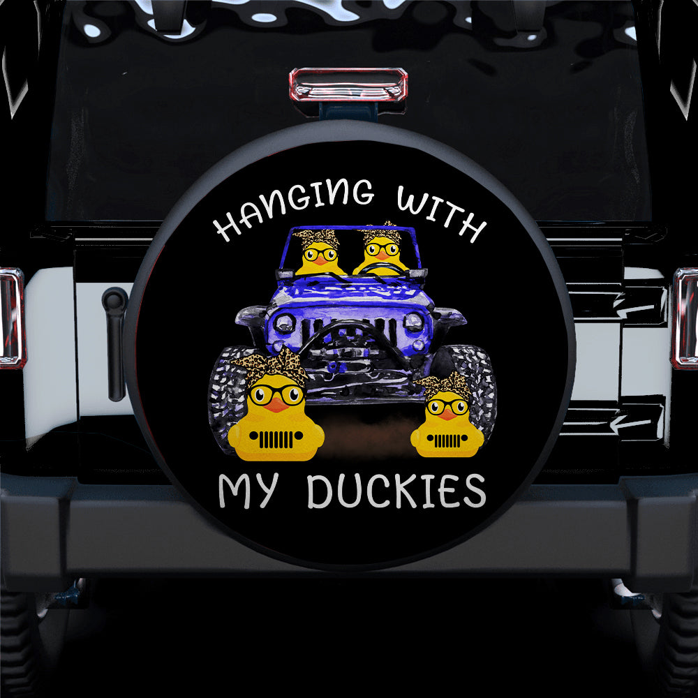 Duckies Blue Jeep Spare Tire Covers Gift for Campers and Outdoor