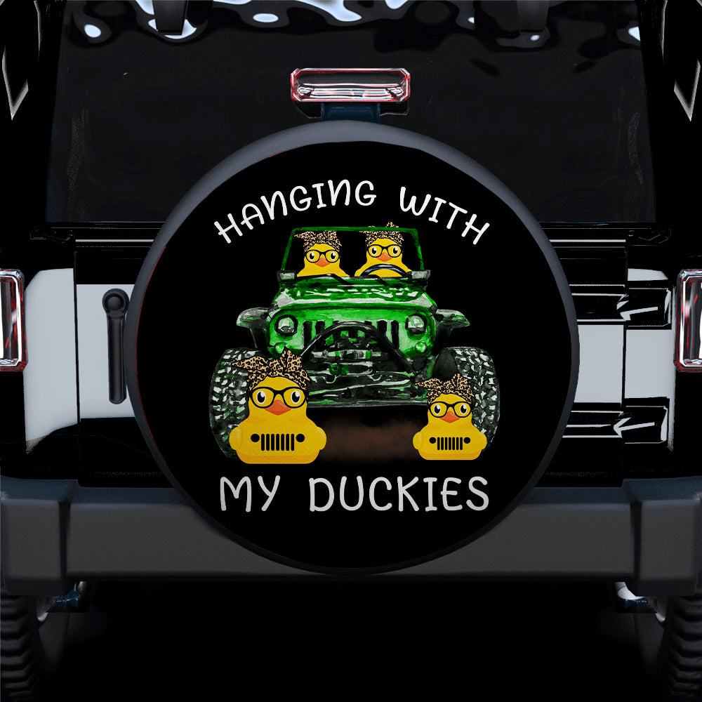Duckies Green Jeep Spare Tire Covers Gift for Campers and Adventurers