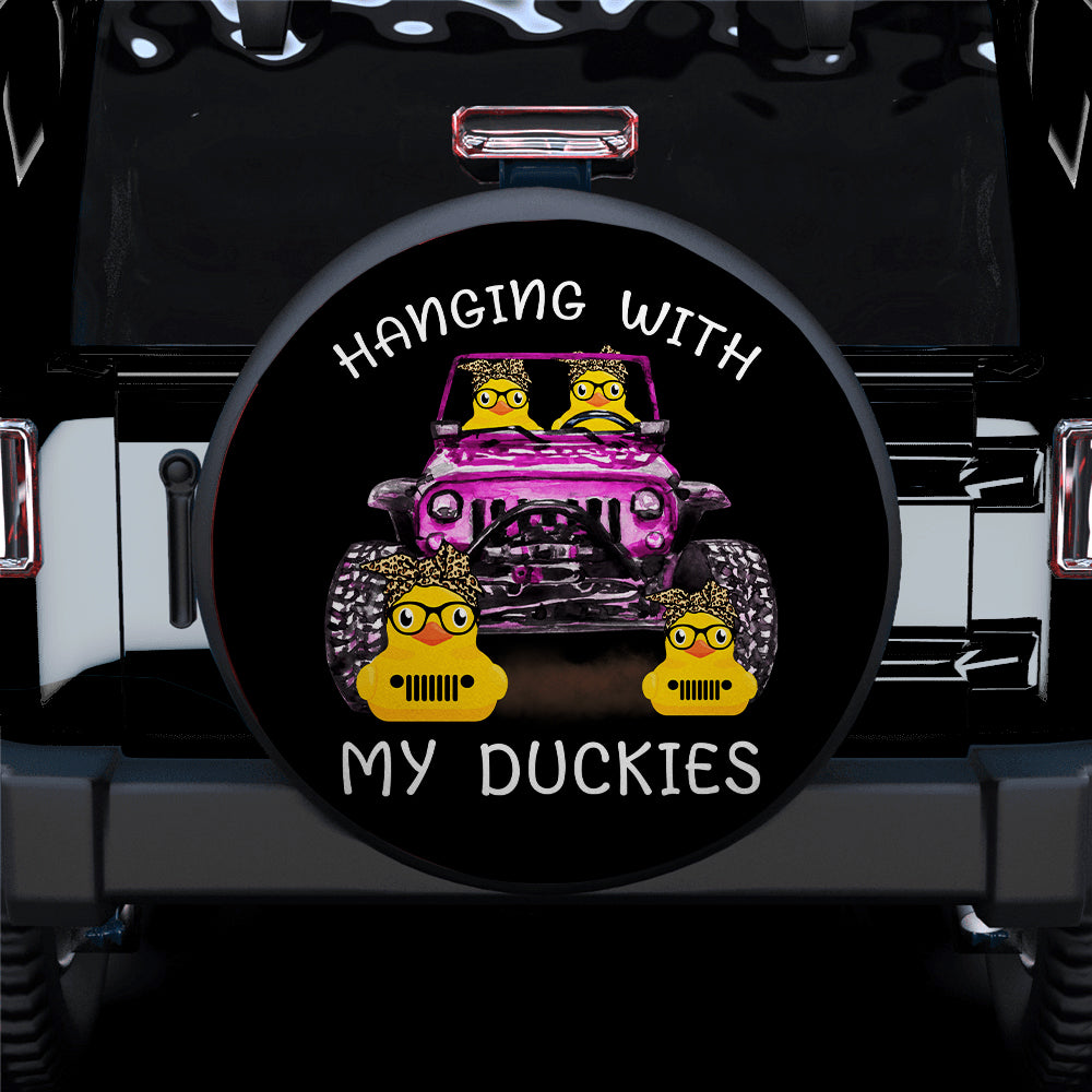 Pink Jeep Car Spare Tire Covers - Hanging With My Duckies Gift for