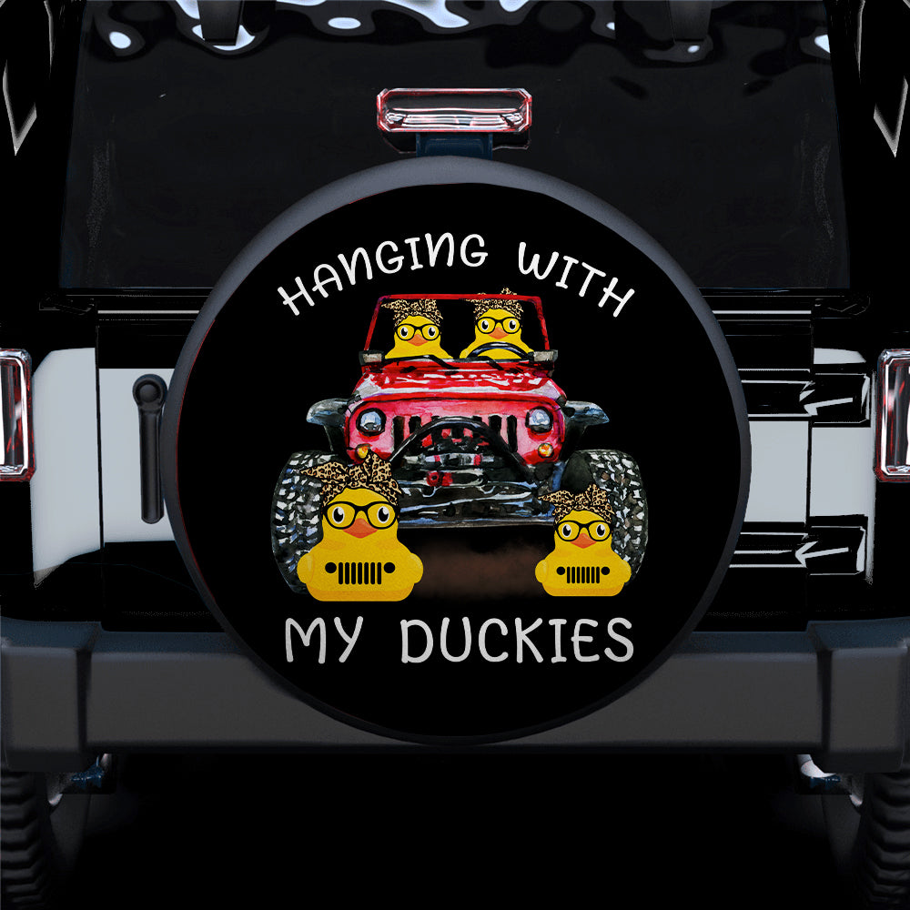 Red Jeep Car Spare Tire Covers for Campers - Hanging With My Duckies