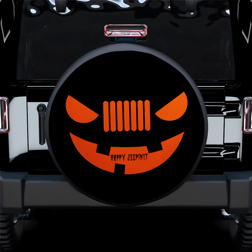 Happy Jeepinit Halloween Gift for Campers - Jeep Car Spare Tire Cover