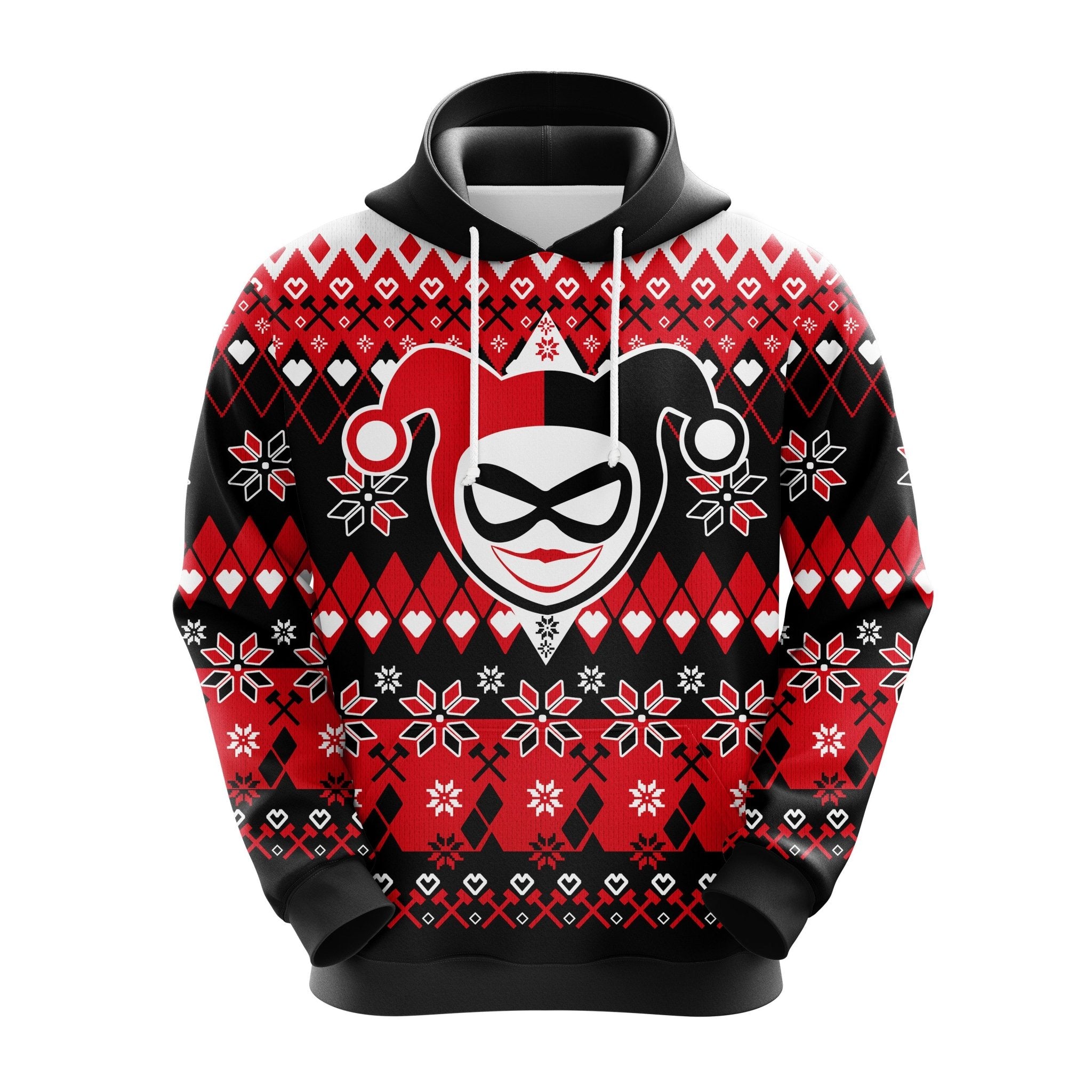 Harley Quinn Christmas Ugly Hoodie - Cute Gift Idea for Holidays