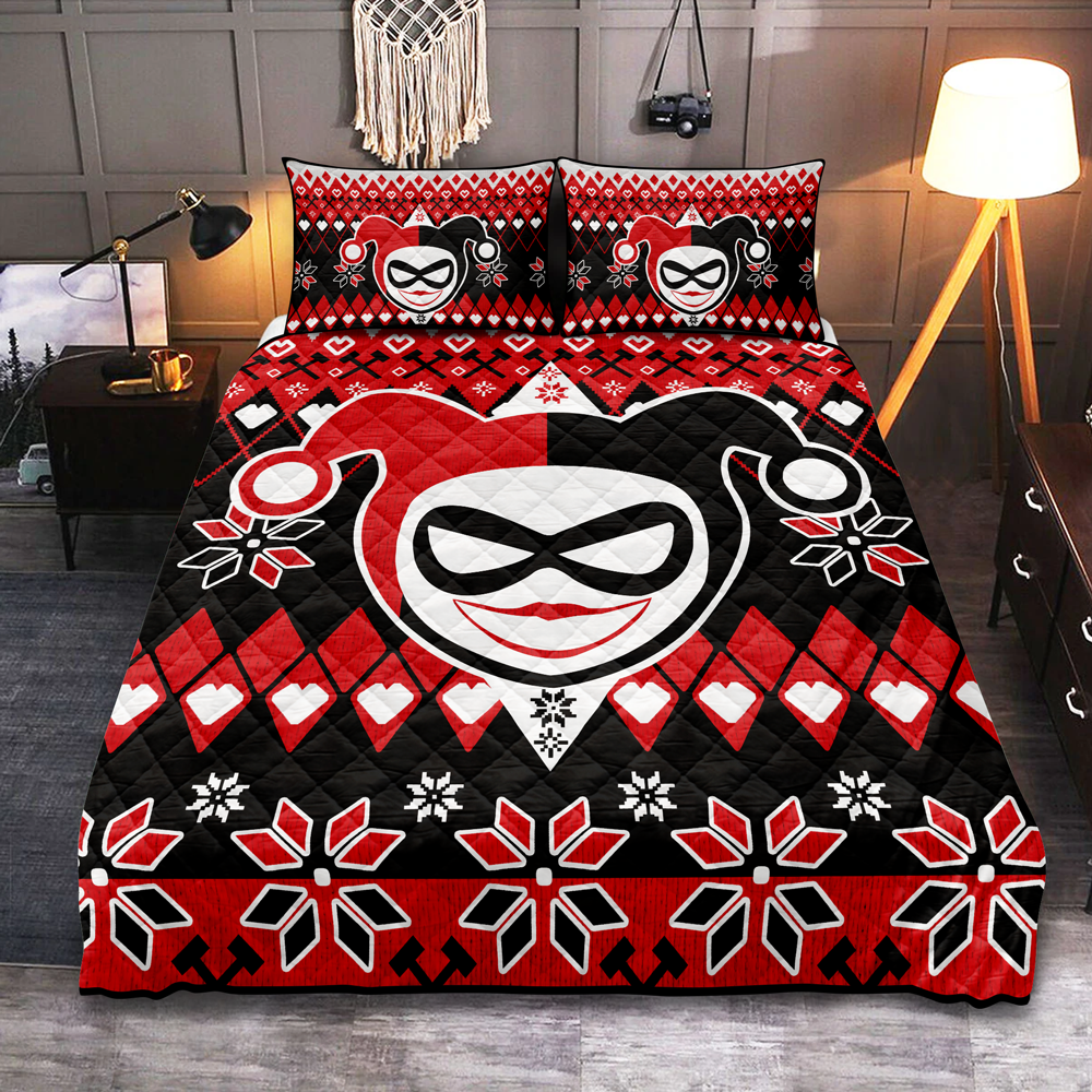 Harley Quinn Christmas Themed Bed Sets Quilt Homes