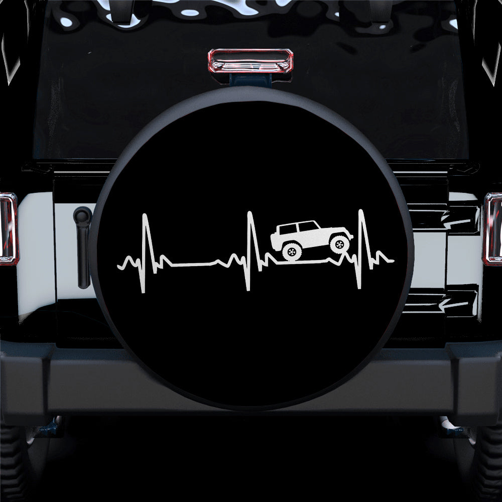 Heart Beat Jeep Spare Tire Covers Gift for Campers and Adventurers