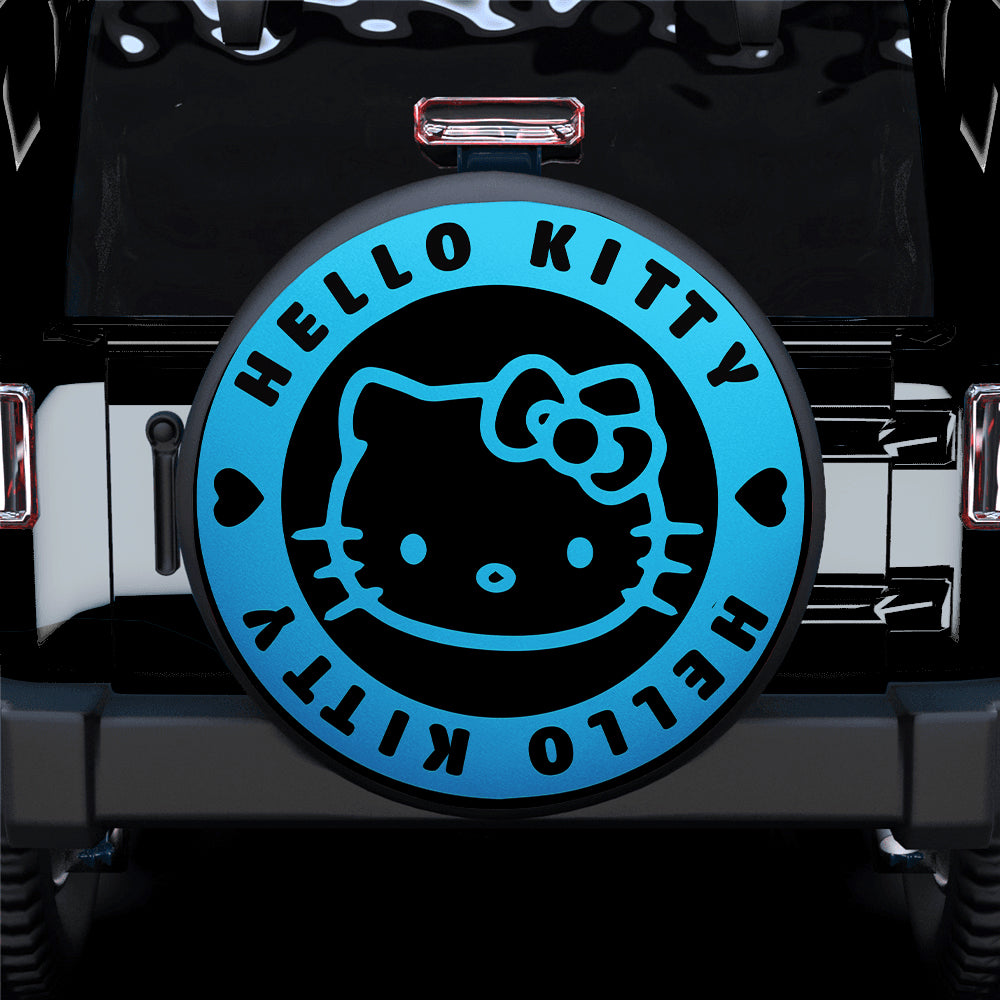 Hello Kitty Spare Tire Covers for Blue Jeep Car - Gift for Campers