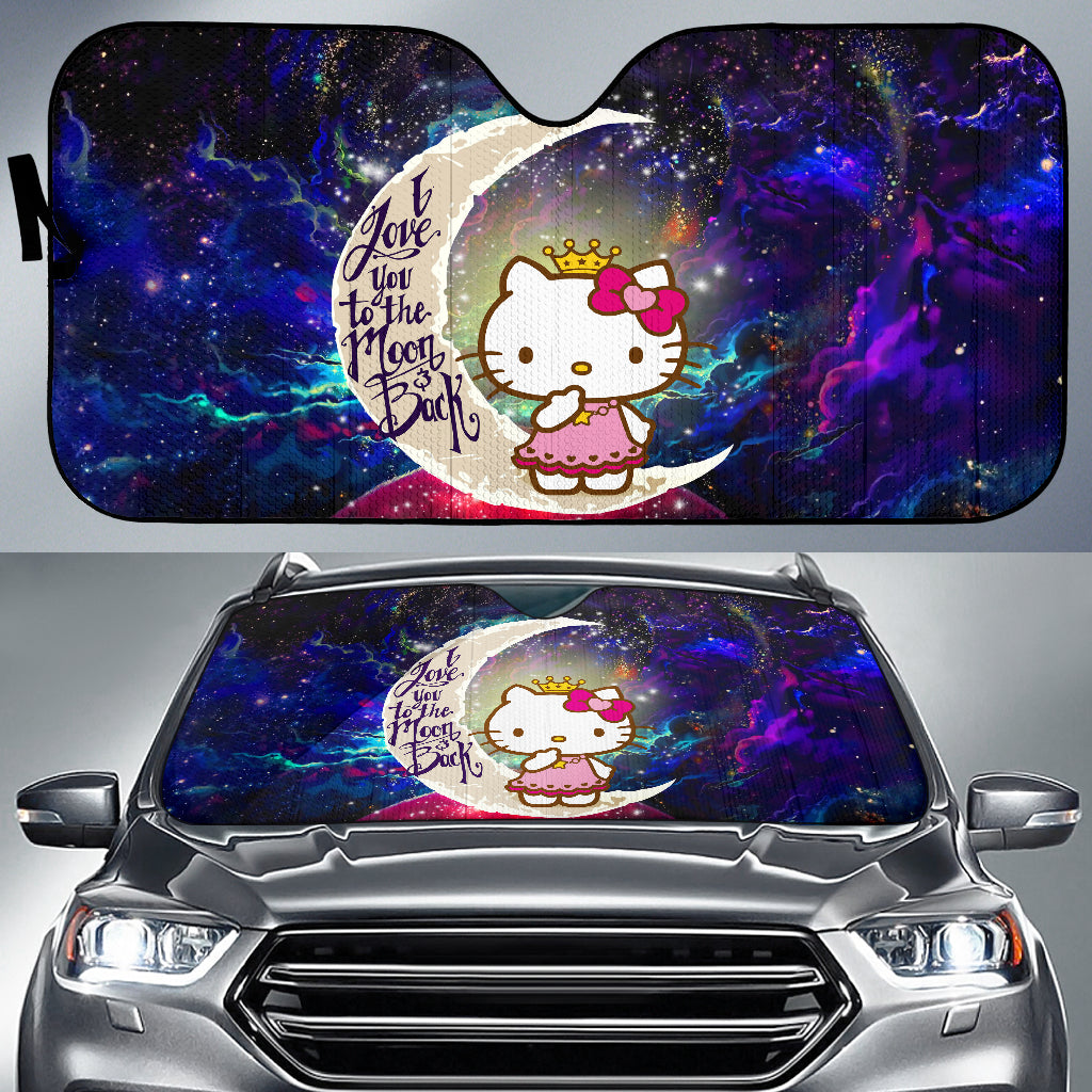 Hello Kitty Galaxy Sunshades - Love You To The Moon Car Auto