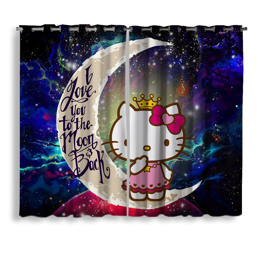 Hello Kitty Galaxy Curtain - Love You To The Moon Window Treatment