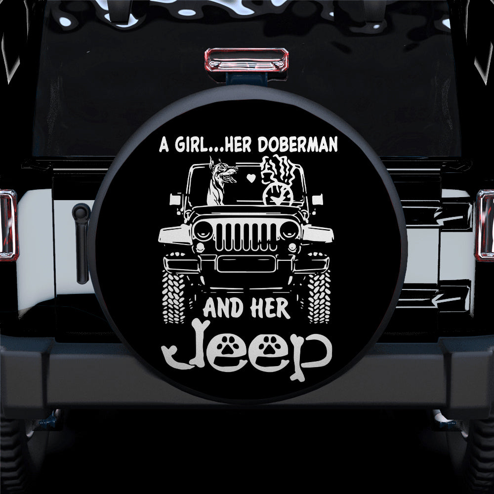 Doberman Gifts for Campers - Jeep Car Spare Tire Covers
