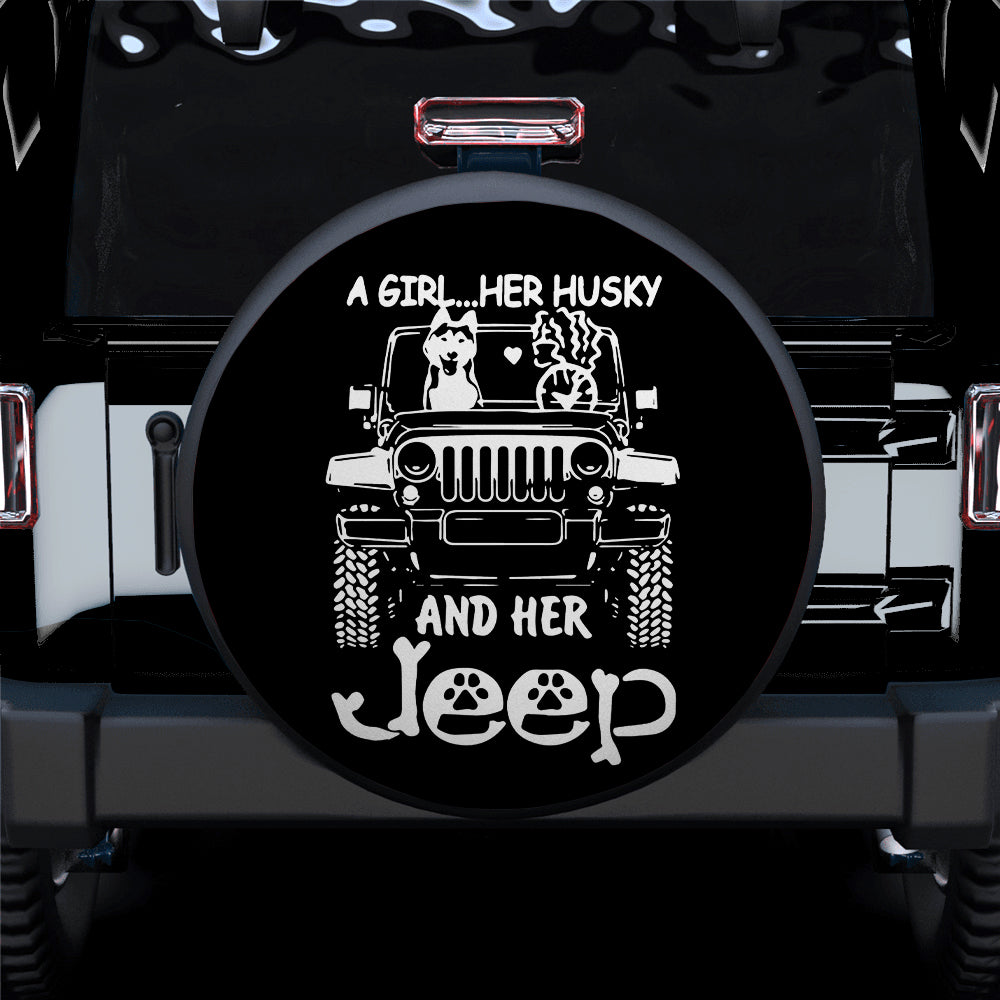 Husky Jeep Spare Tire Covers Gift for Campers and Outdoor Lovers