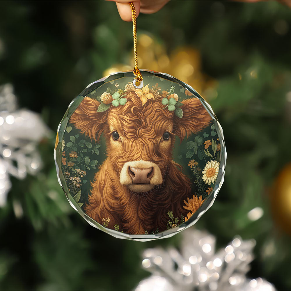 Highland Cow Stained Glass Ornament Ideal Christmas Holiday Gift