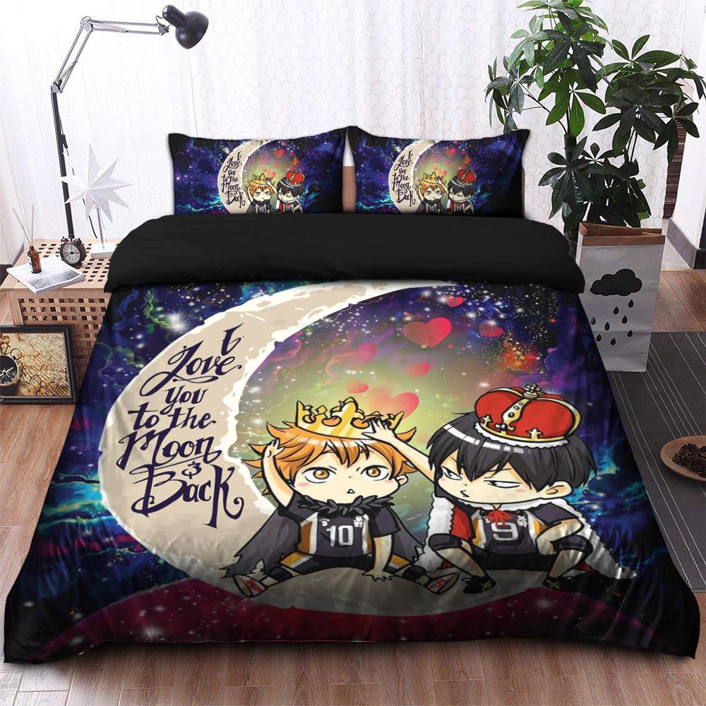 Haikyuu Hinata Tobio Love You To The Moon Galaxy Bedding Set