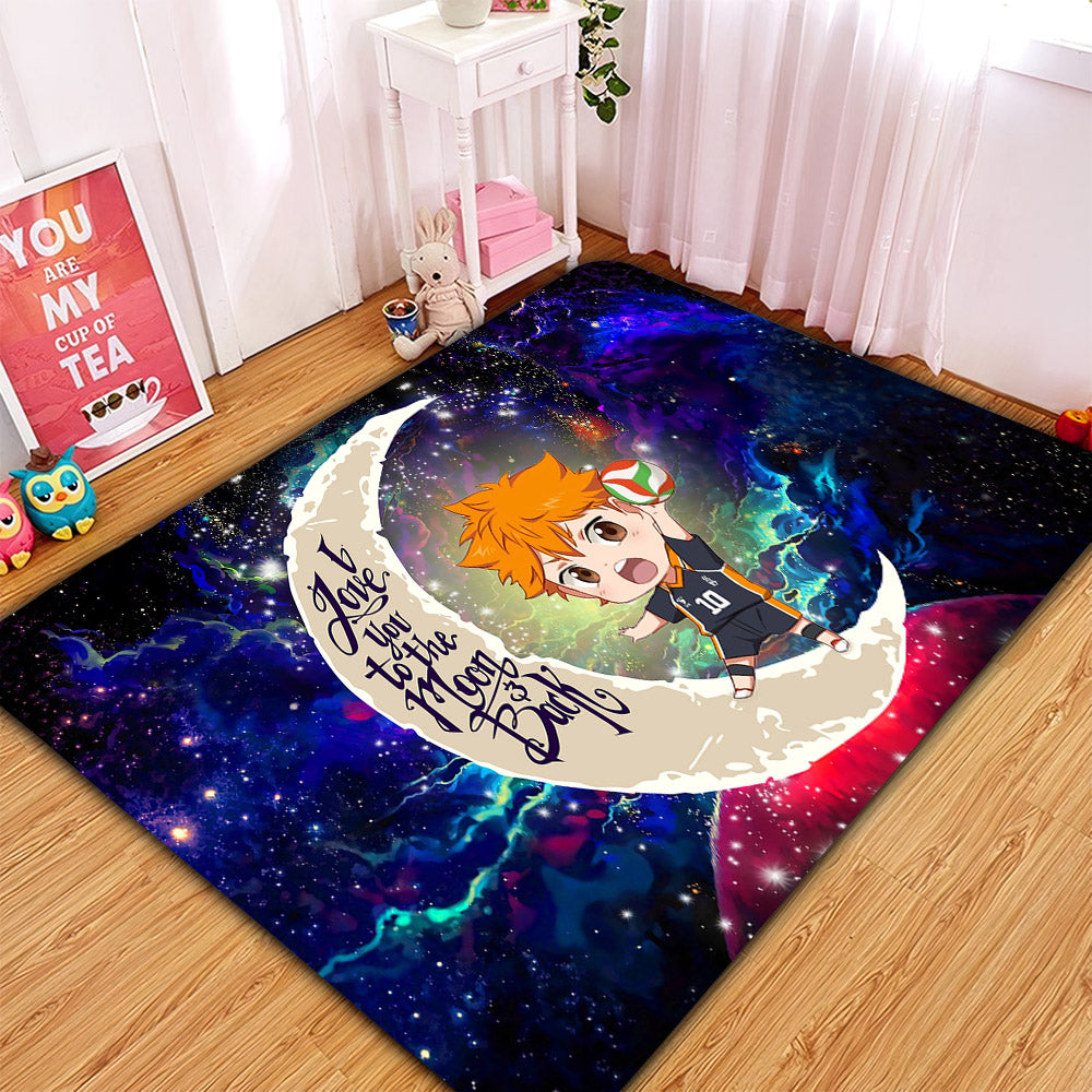 Hinata Haikyuu Love You To The Moon Galaxy Rug Carpet Home Decor