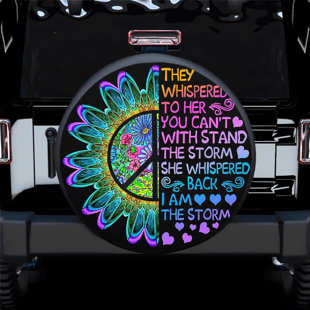 Hippie Flower Jeep Spare Tire Cover Gift for Campers and Travelers