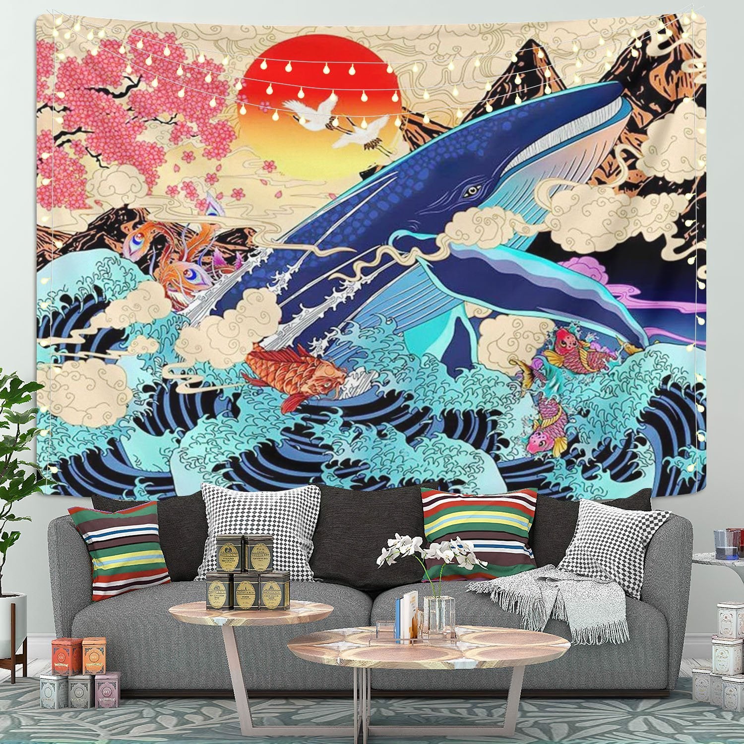 Japanese Hokusai Tapestry Wall Hanging Room Decor Hokusai