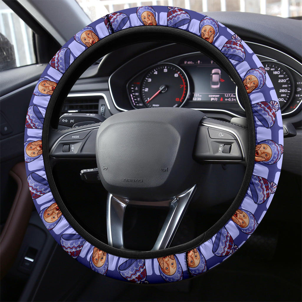 Home Alone Kevin Hat Custom Steering Wheel Cover Premium Quality