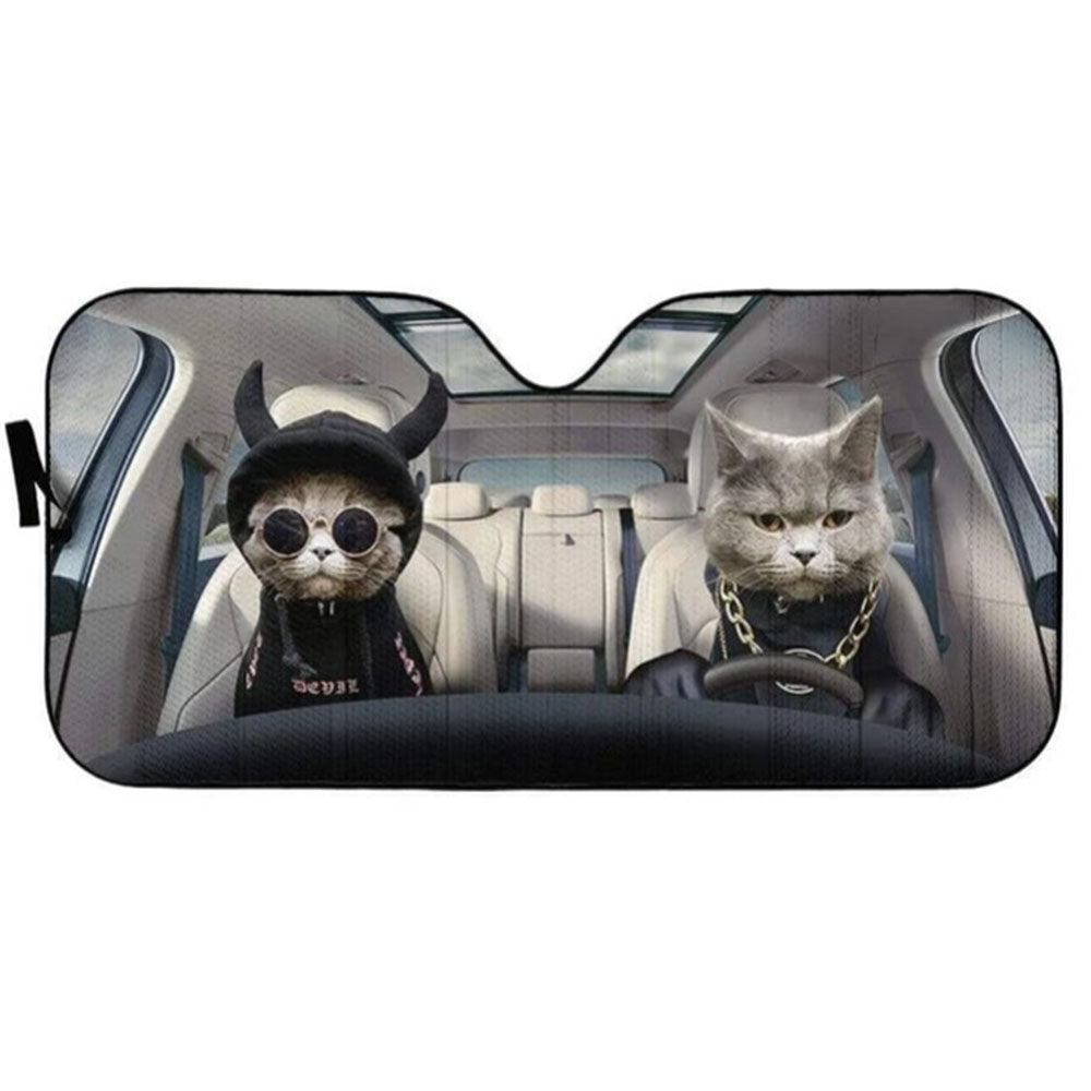 Custom Chartreux Cat Car Sun Shades Windshield Accessories Gift
