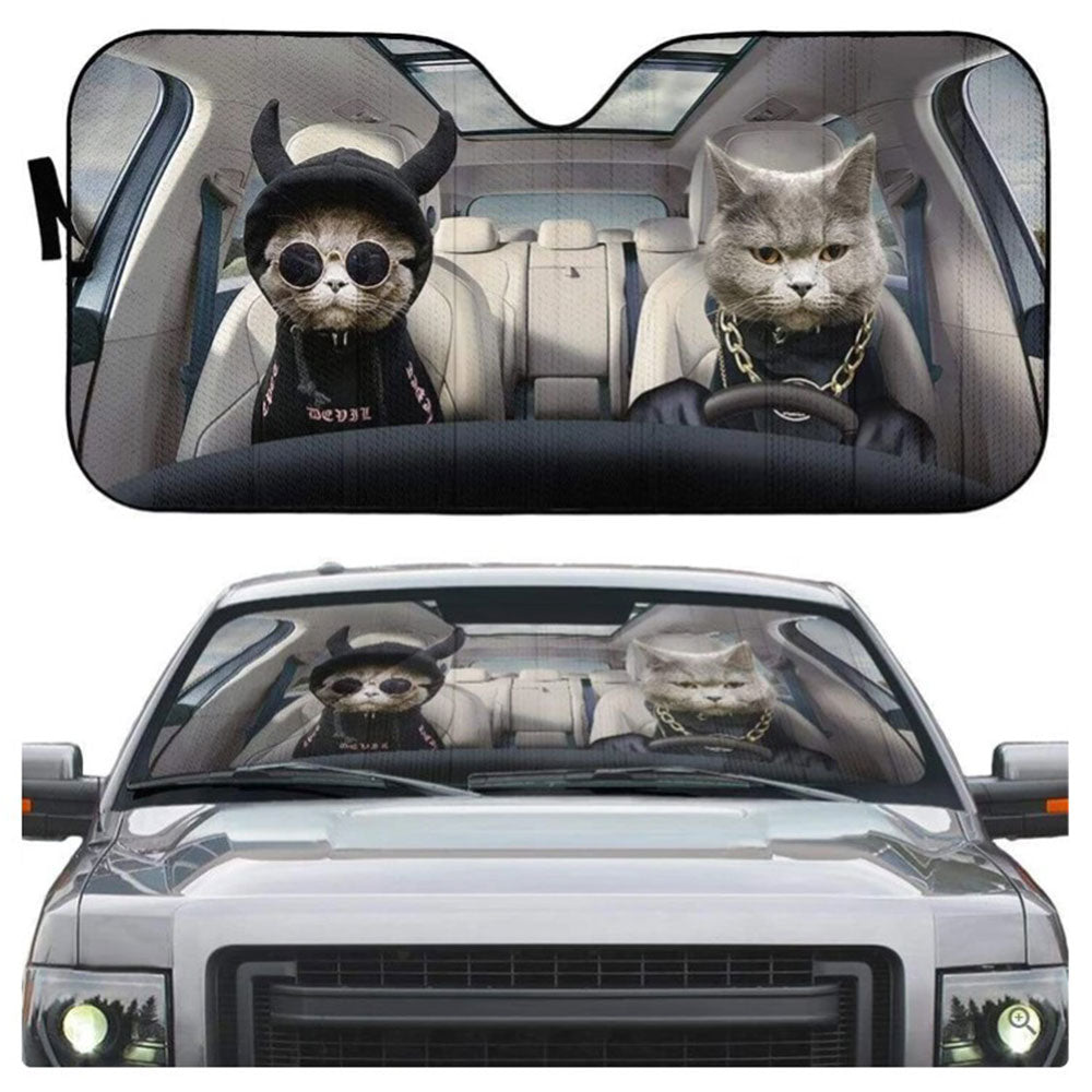Custom Chartreux Cat Car Sun Shades Windshield Accessories Gift