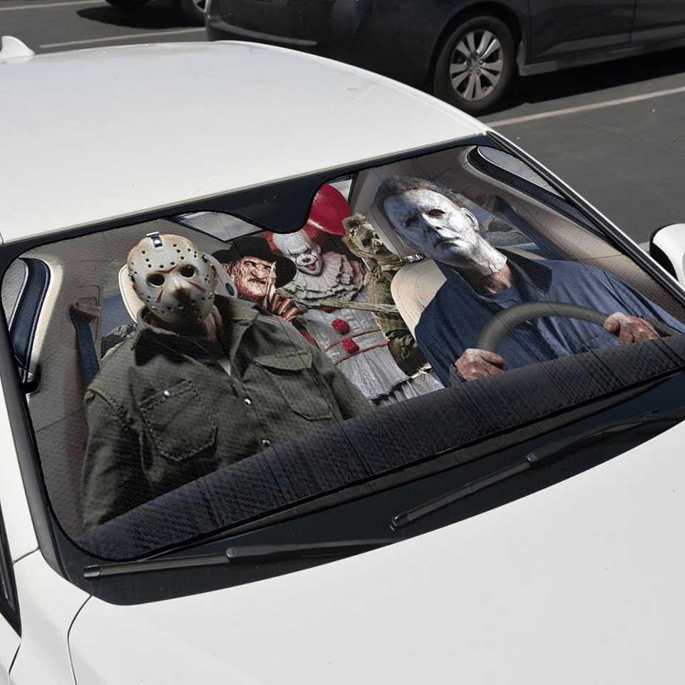 Horror Movie Character Car Sunshades for Vehicle Protection