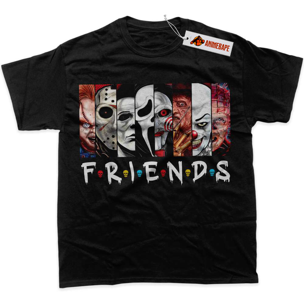 Horror Movie Friends Graphic Tee Shirt for Fans and Collectors