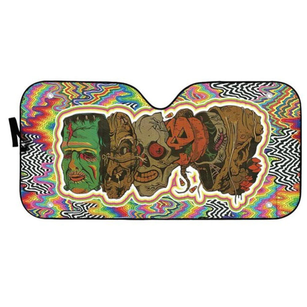 Custom Horror Halloween Car Sun Shades Windshield Accessories Gift