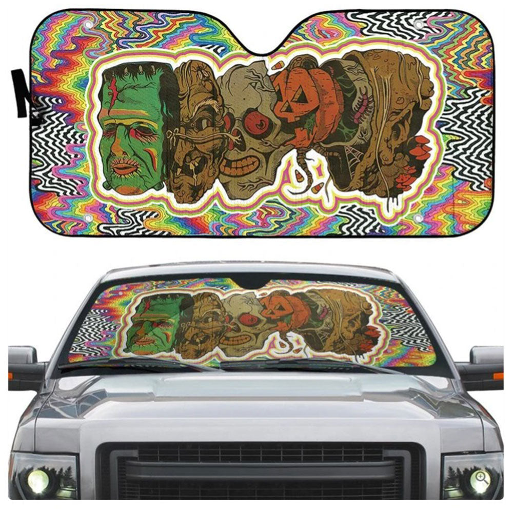 Custom Horror Halloween Car Sun Shades Windshield Accessories Gift
