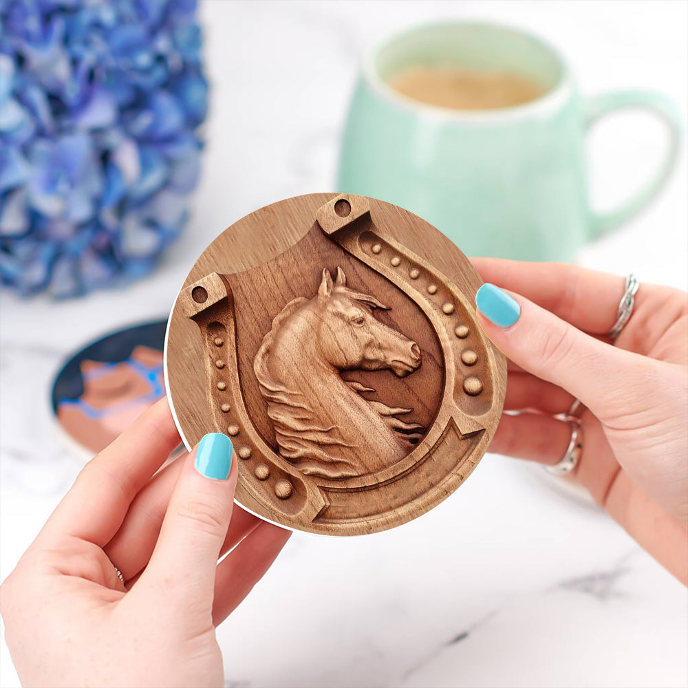 Horse-Themed  Drink Coasters for Home and Kitchen Decor