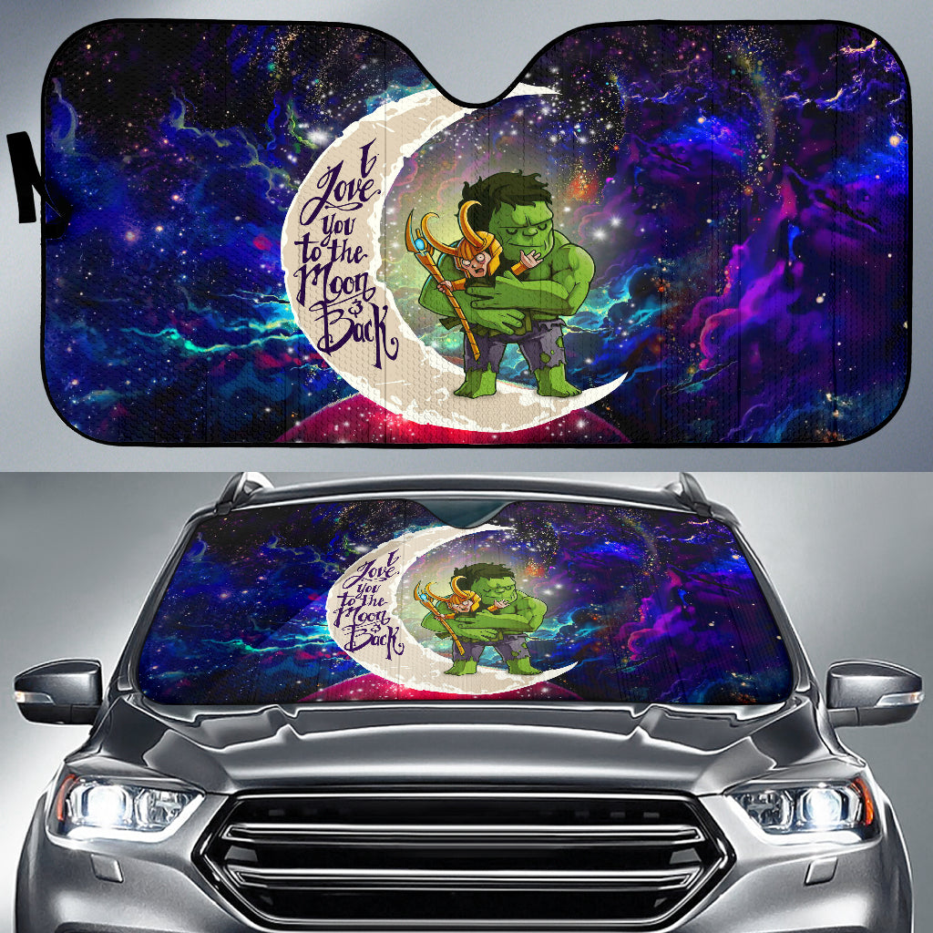 Hulk Loki Love You To The Moon Galaxy Auto Sunshades Car Shade