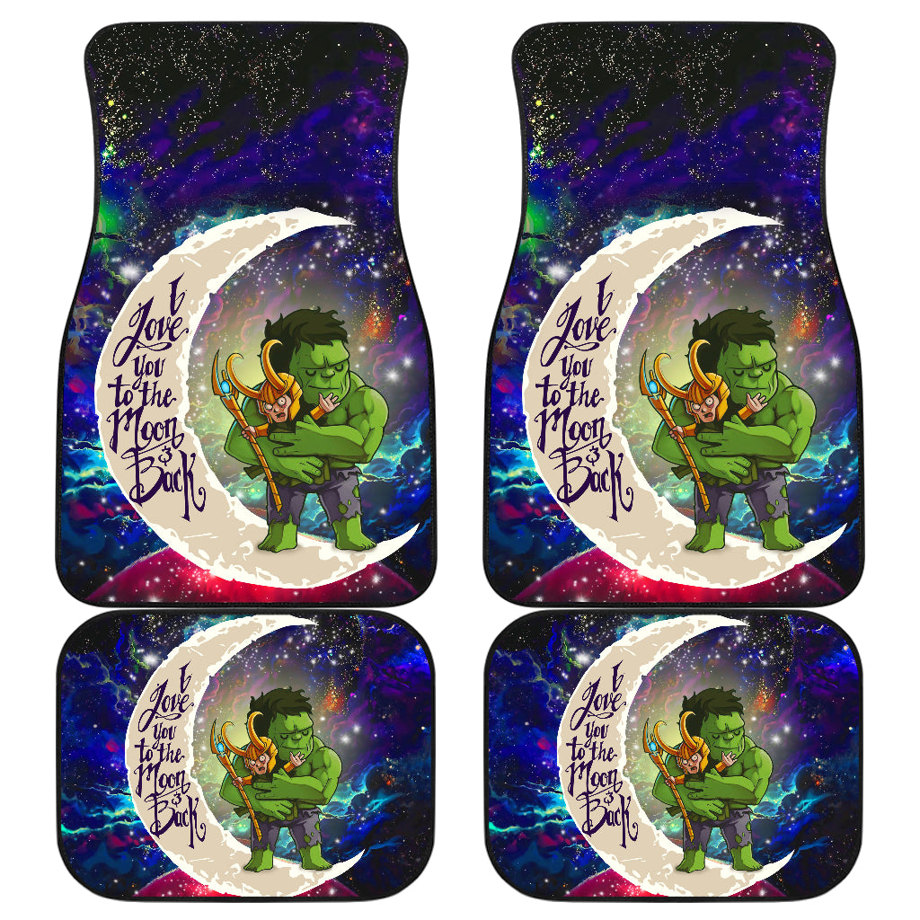 Hulk Loki Love You To The Moon Galaxy Car Floor Mats