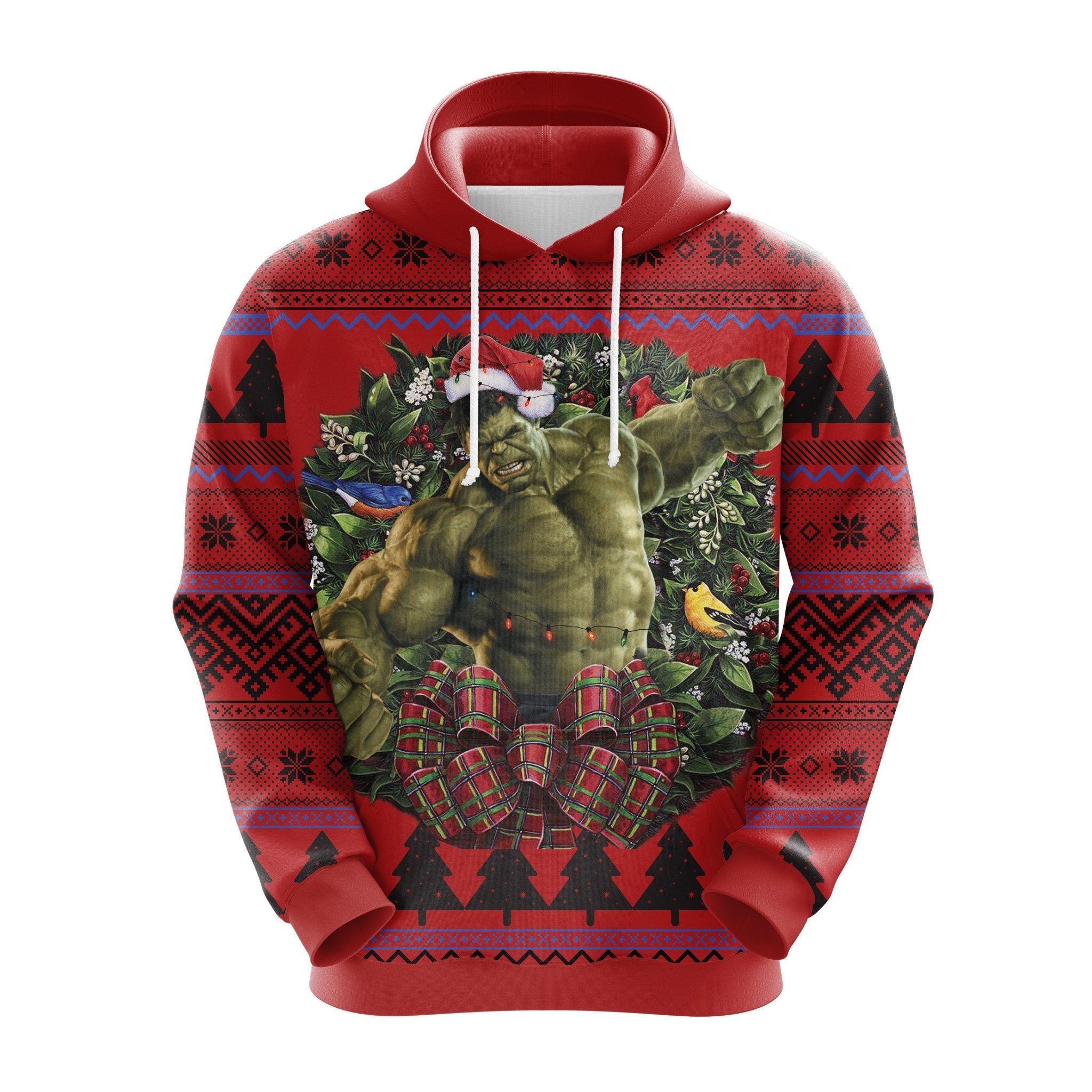 Hulk Christmas Gift Idea Cute Noel Ugly Sweater Hoodie for Holidays