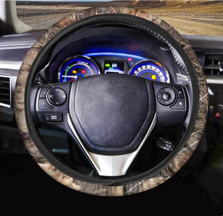 Camo Pattern Hunting Car Steering Wheel Cover - 7212
