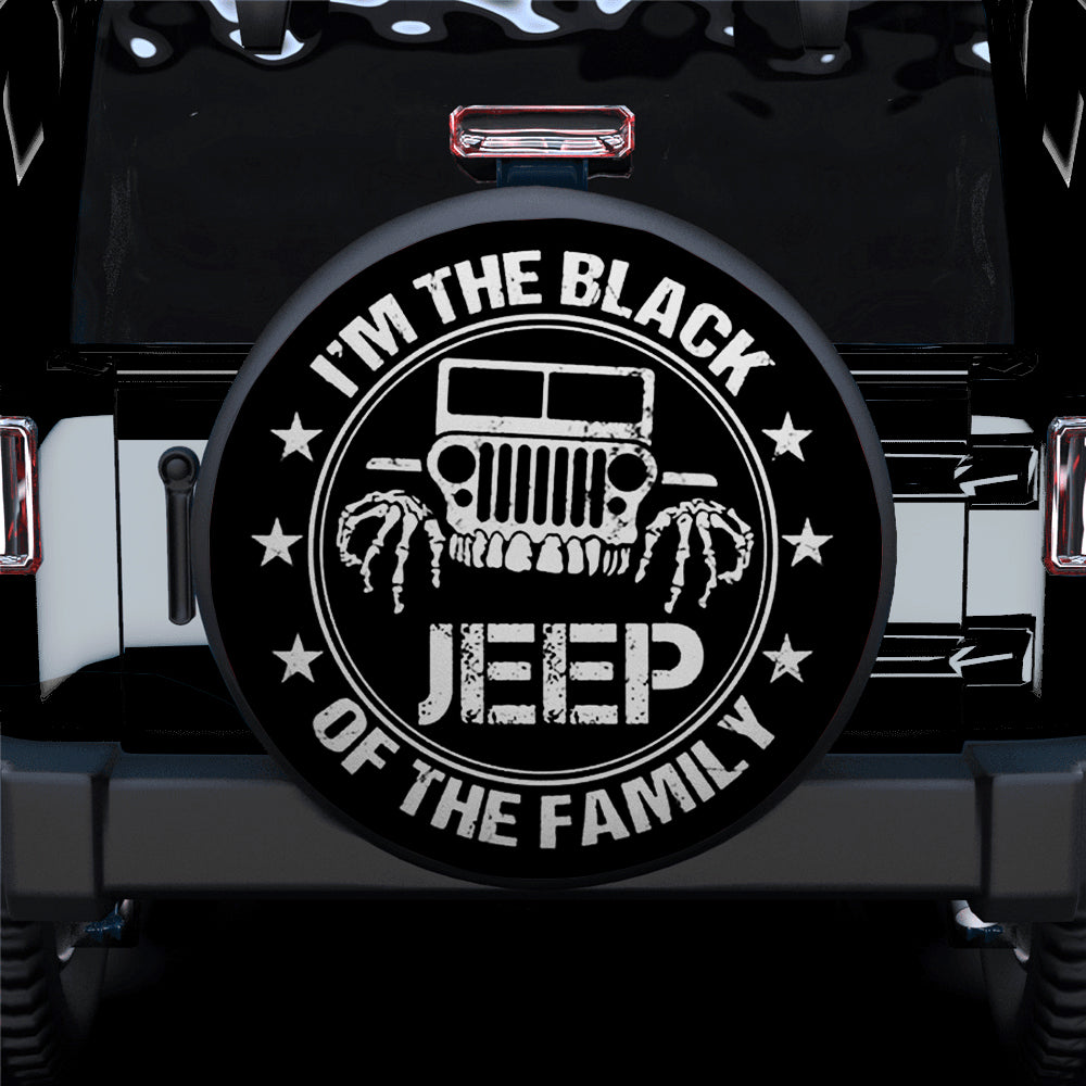 Black Jeep Family Spare Tire Cover - Perfect Gift for Campers