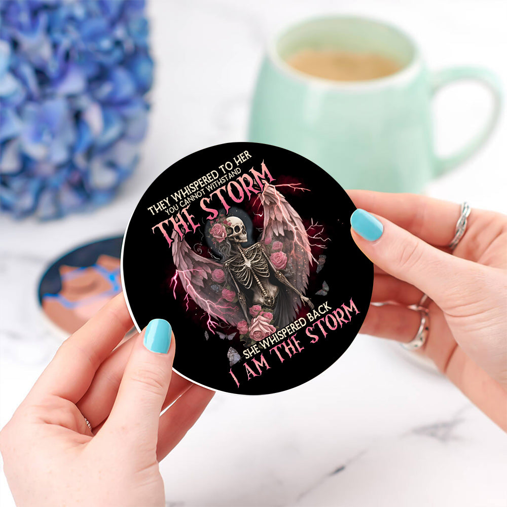 I Am The Storm  Skull Drink Coasters -
