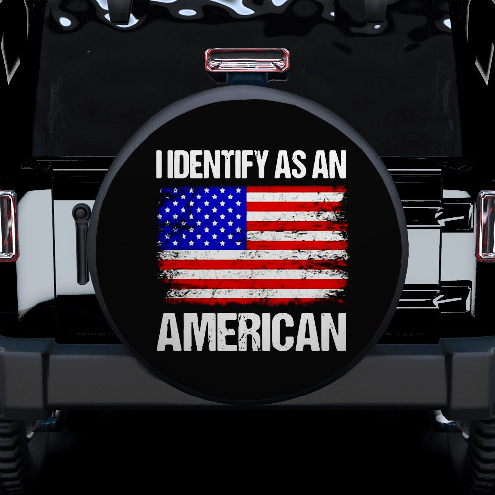 American Jeep Spare Tire Cover Gift for Campers - I Identify As