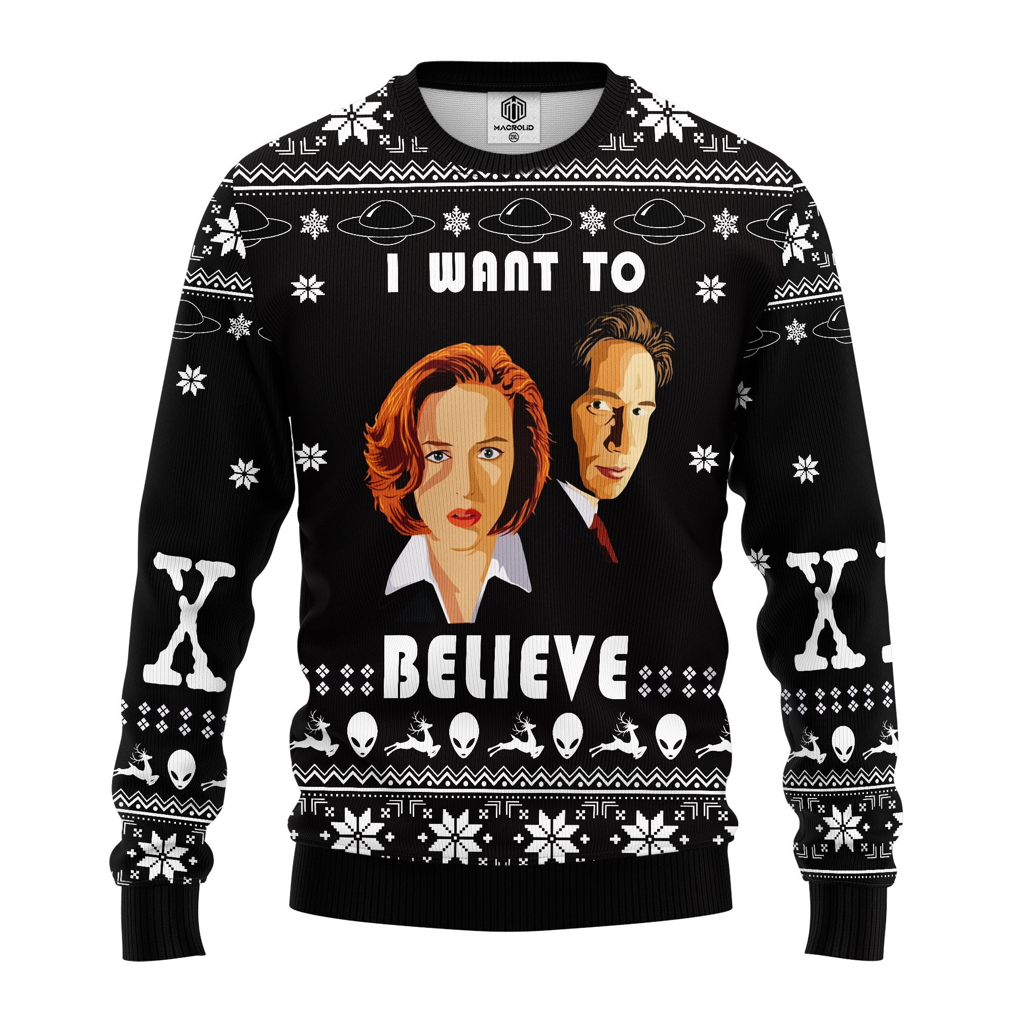 I Want to Believe Ugly Christmas Sweater Perfect Thanksgiving Gift