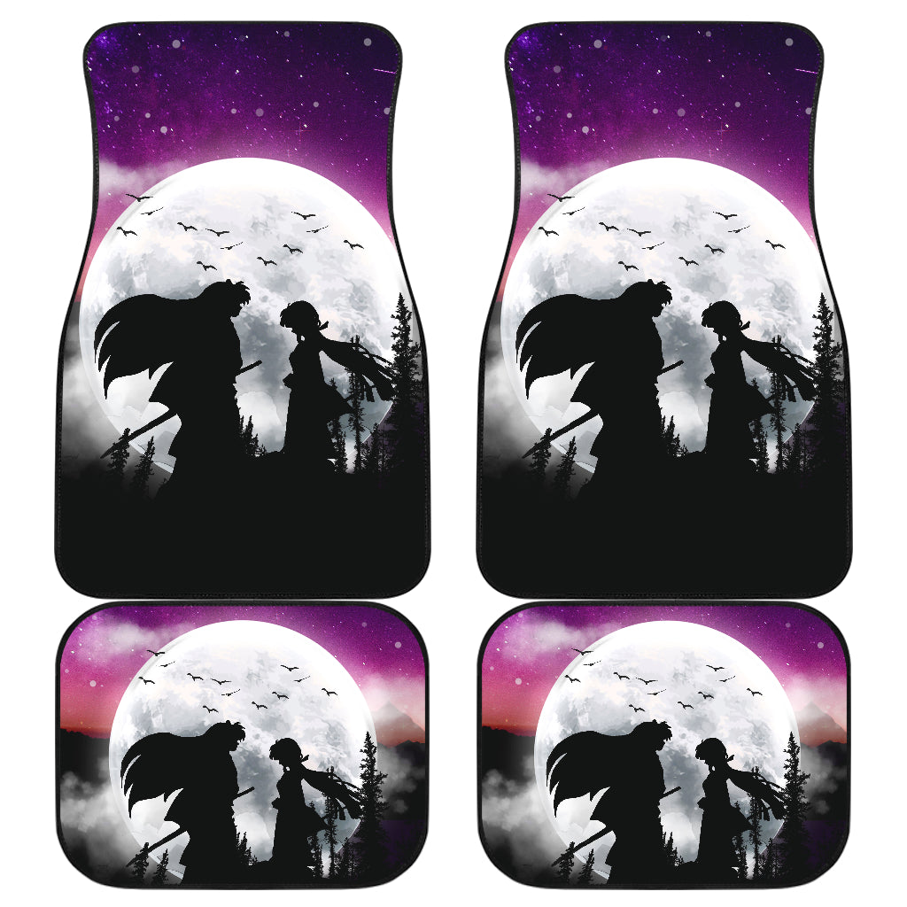Inuyasha Galaxy Moon Night Couple Car Floor Mats Accessories