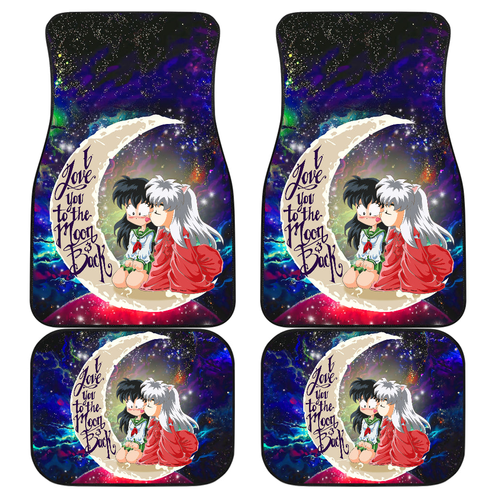 Inuyasha Love You To The Moon Galaxy Car Floor Mats