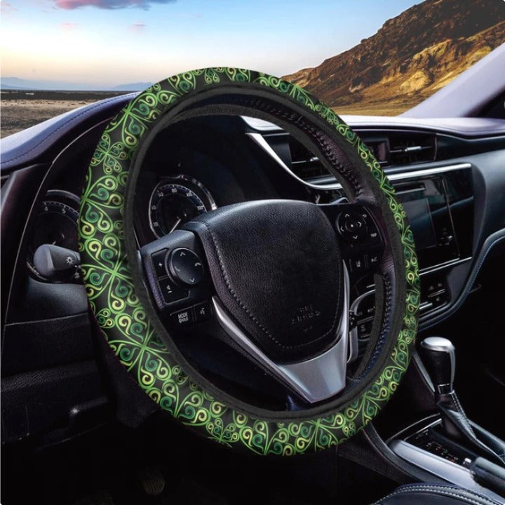 Celtic Symbol Pattern Print Premium Car Steering Wheel Cover 7230