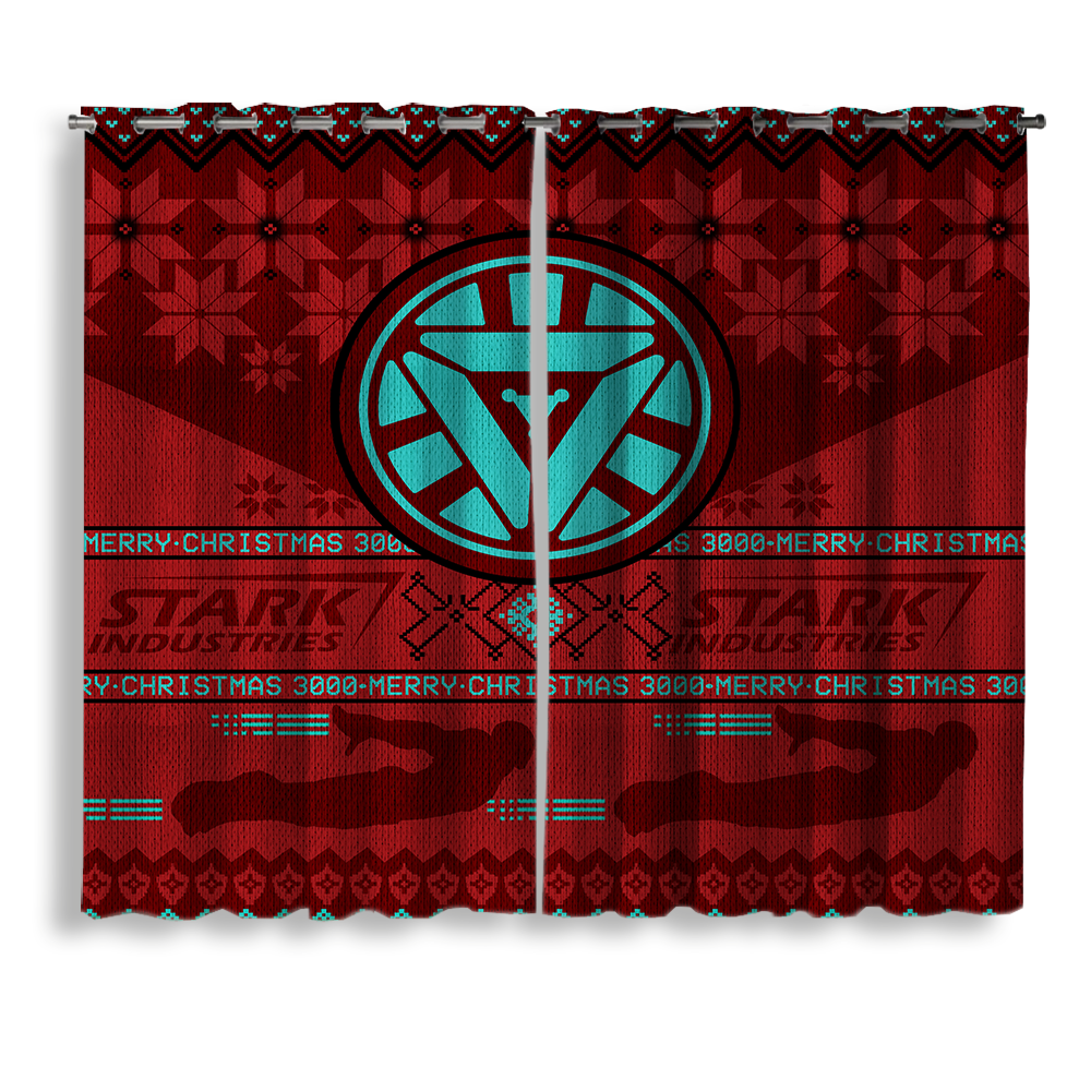 Iron Man Arc Reactor Design Christmas Window Curtain