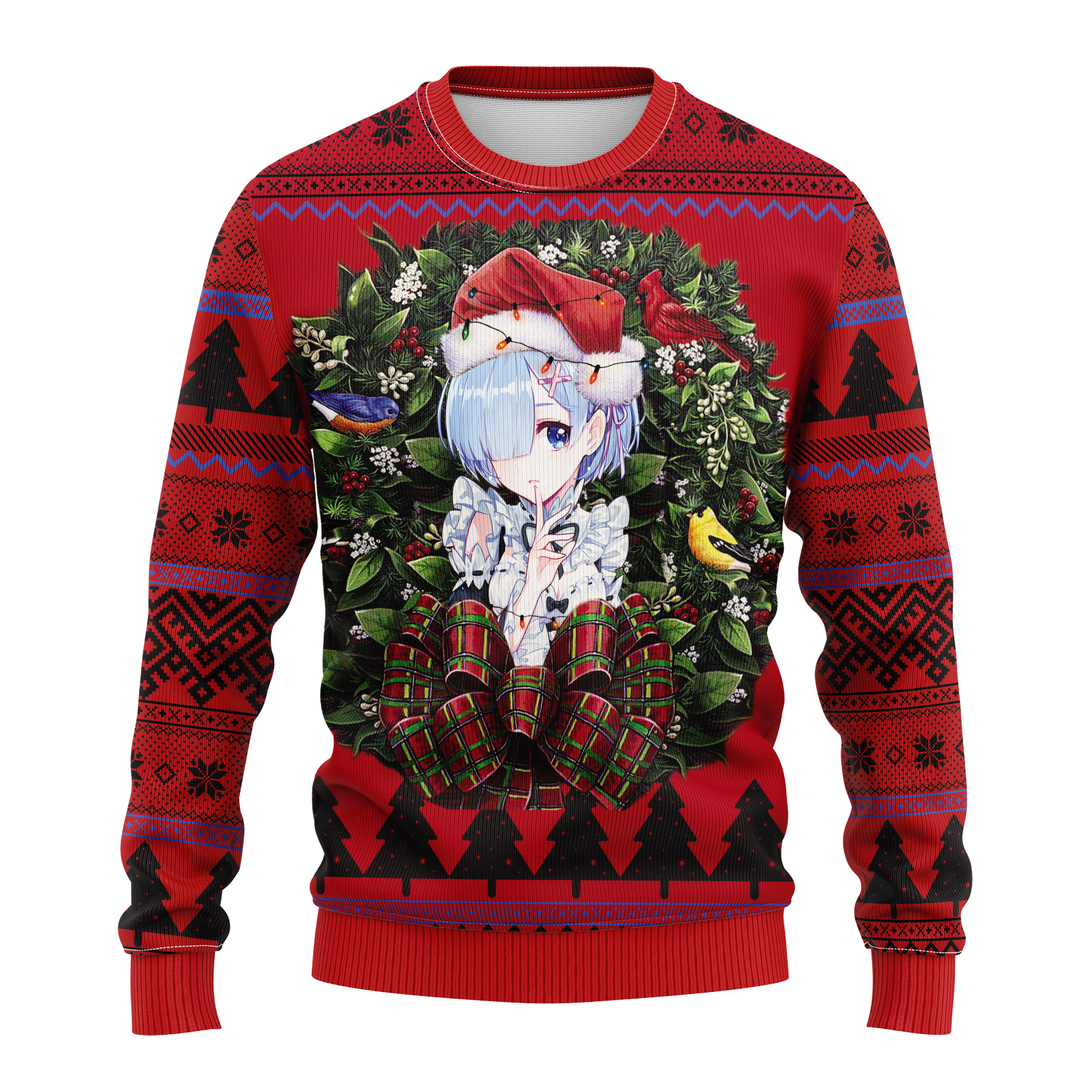 Re:Zero Noel Mc Ugly Christmas Sweater - Anime Thanksgiving Gift
