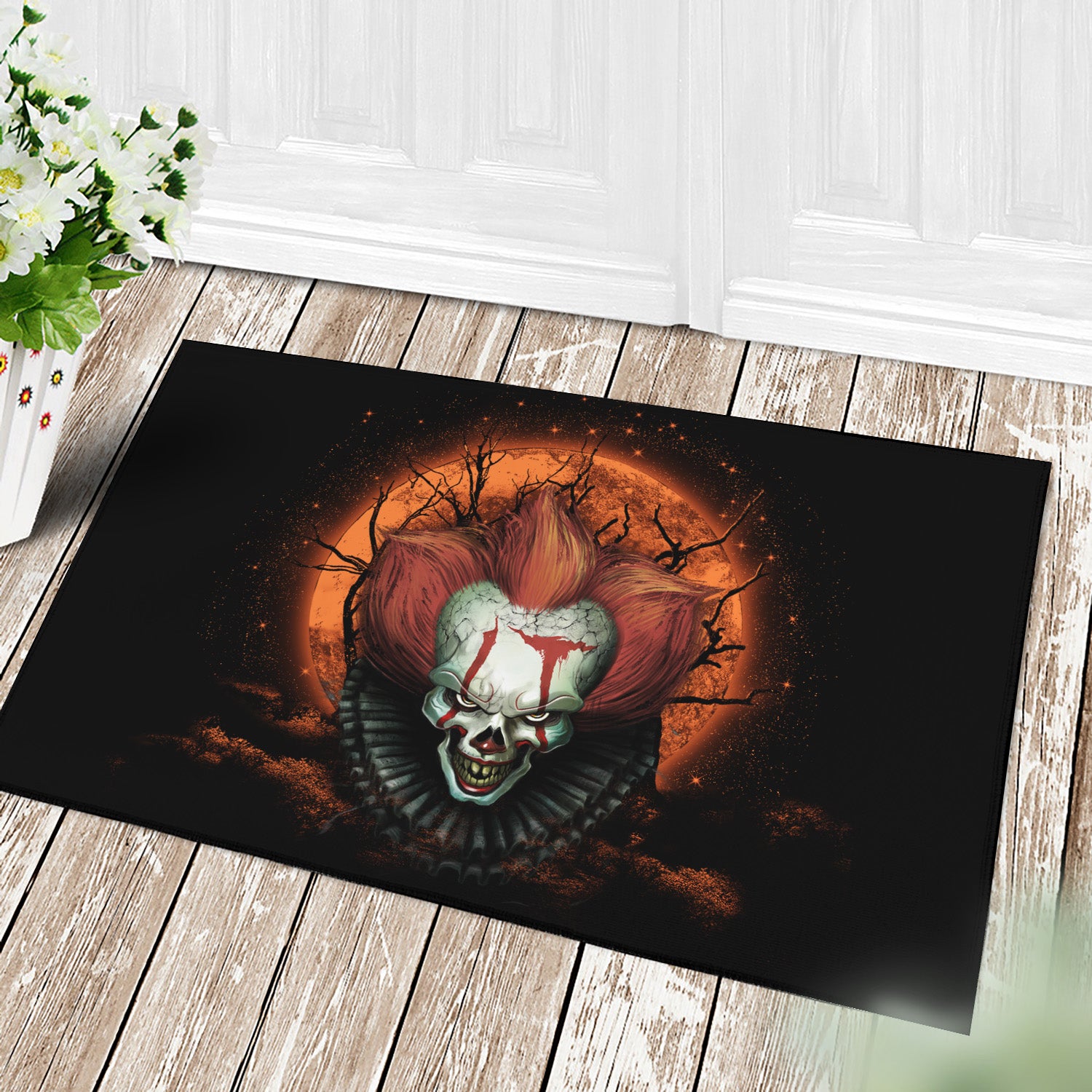 It Horror Movie Themed Moonlight Doormat for Home Decor