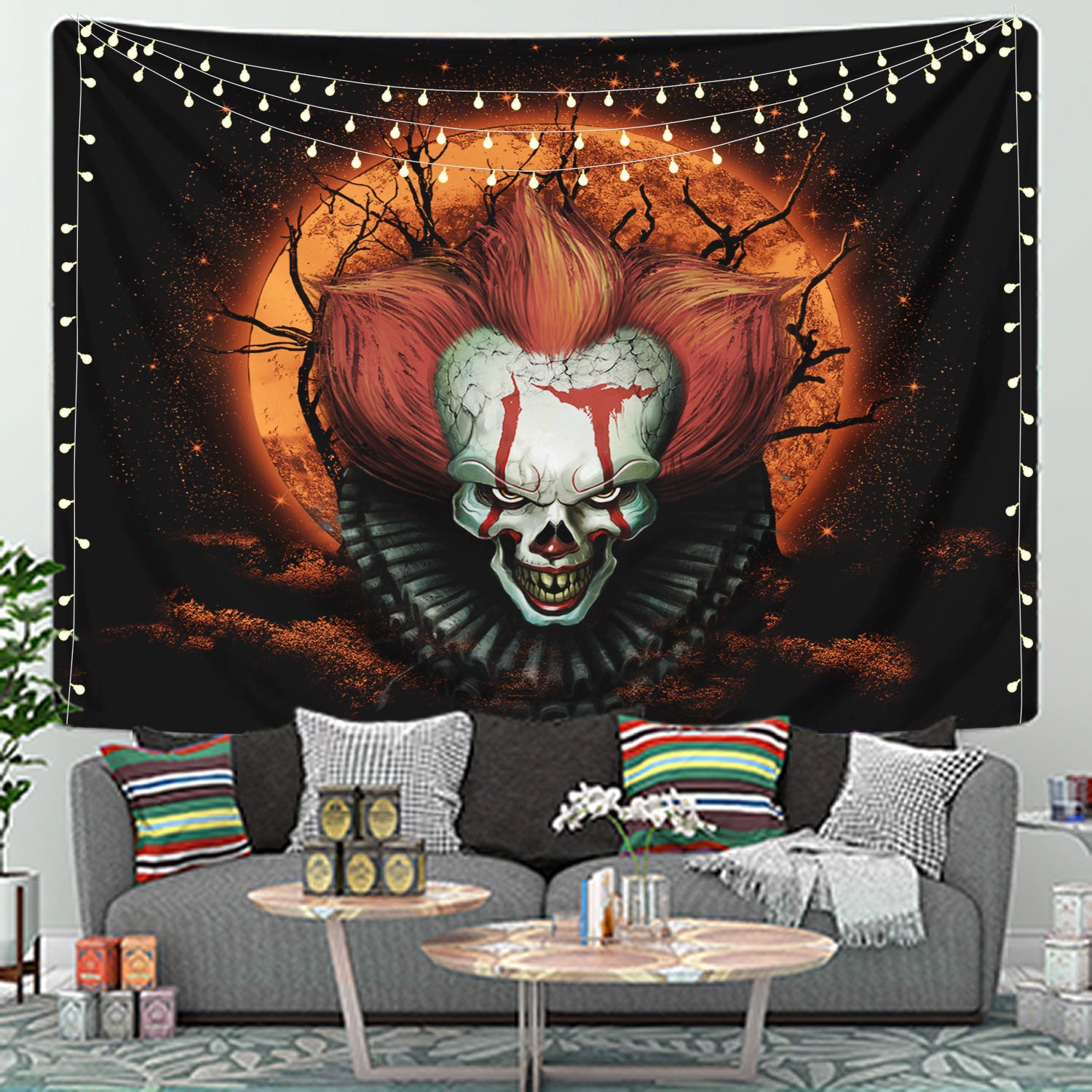 It Horror Movie Tapestry Moonlight Room Decor It Horror