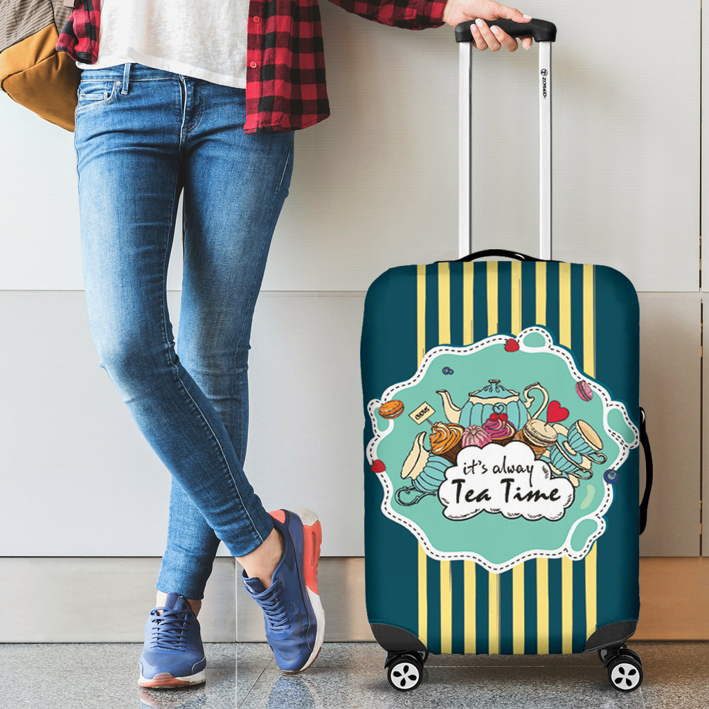 Teatime Luggage Cover - Stylish Suitcase Protector for Travelers