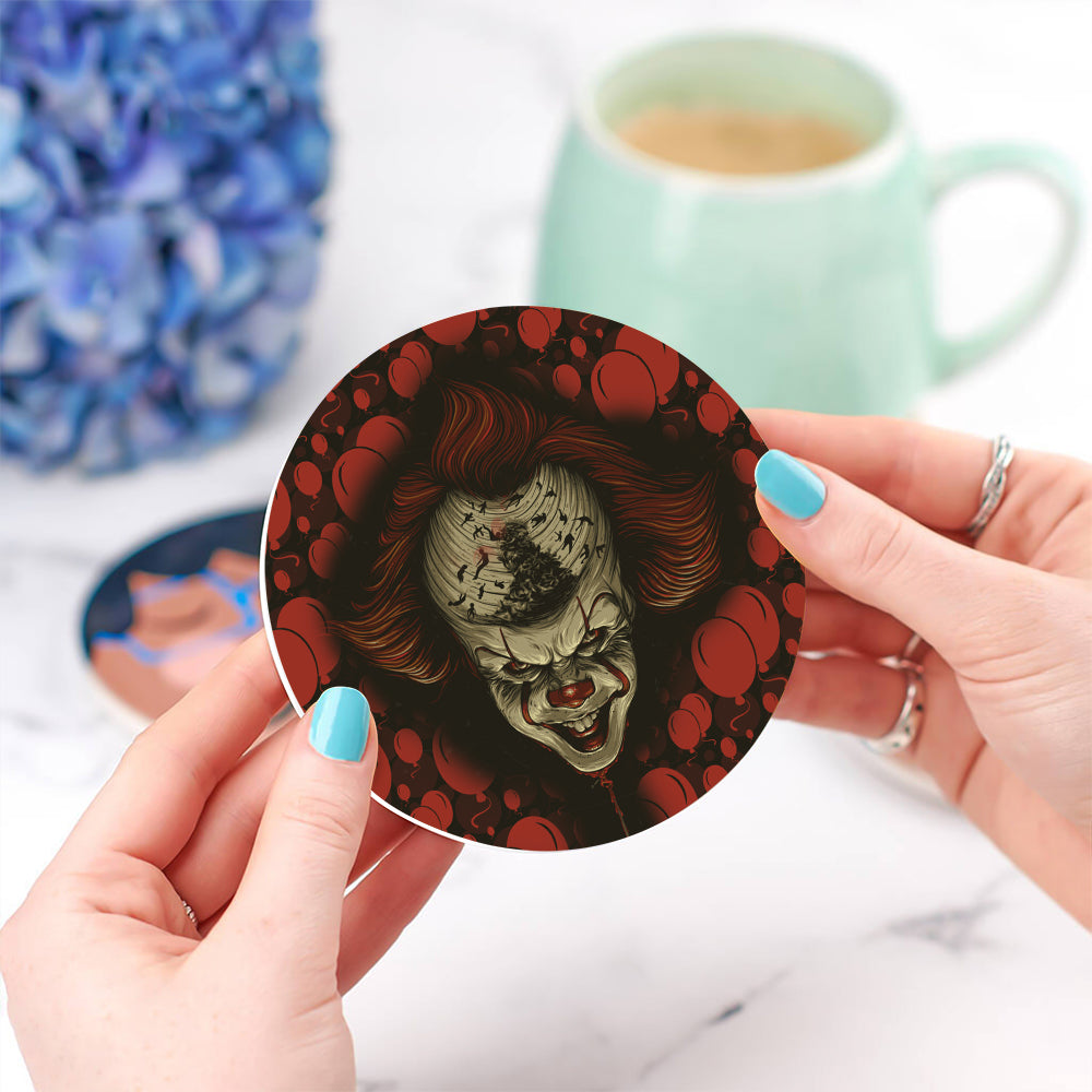 Pennywise IT  Drink Coasters for Home Decor and Protection
