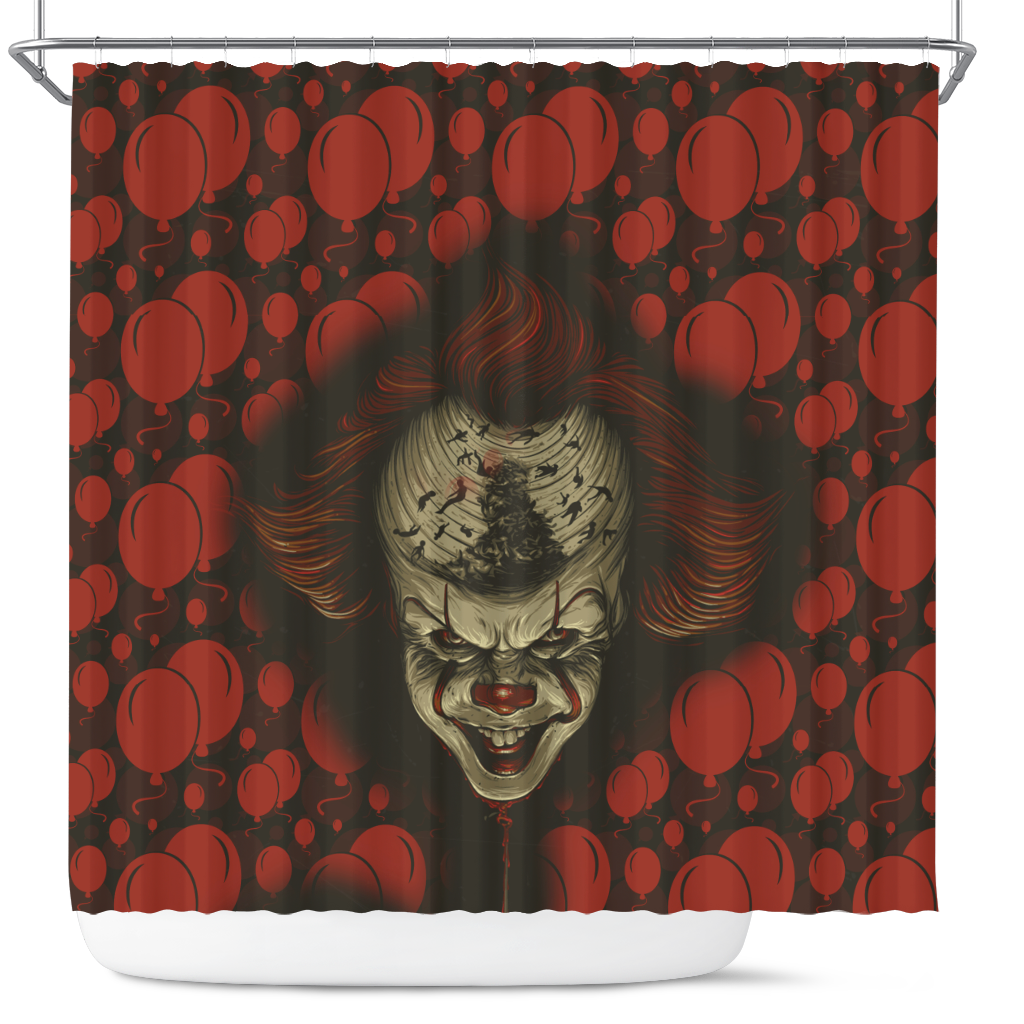 Pennywise Horror Movie Shower Curtain for IT Fans and Decor
