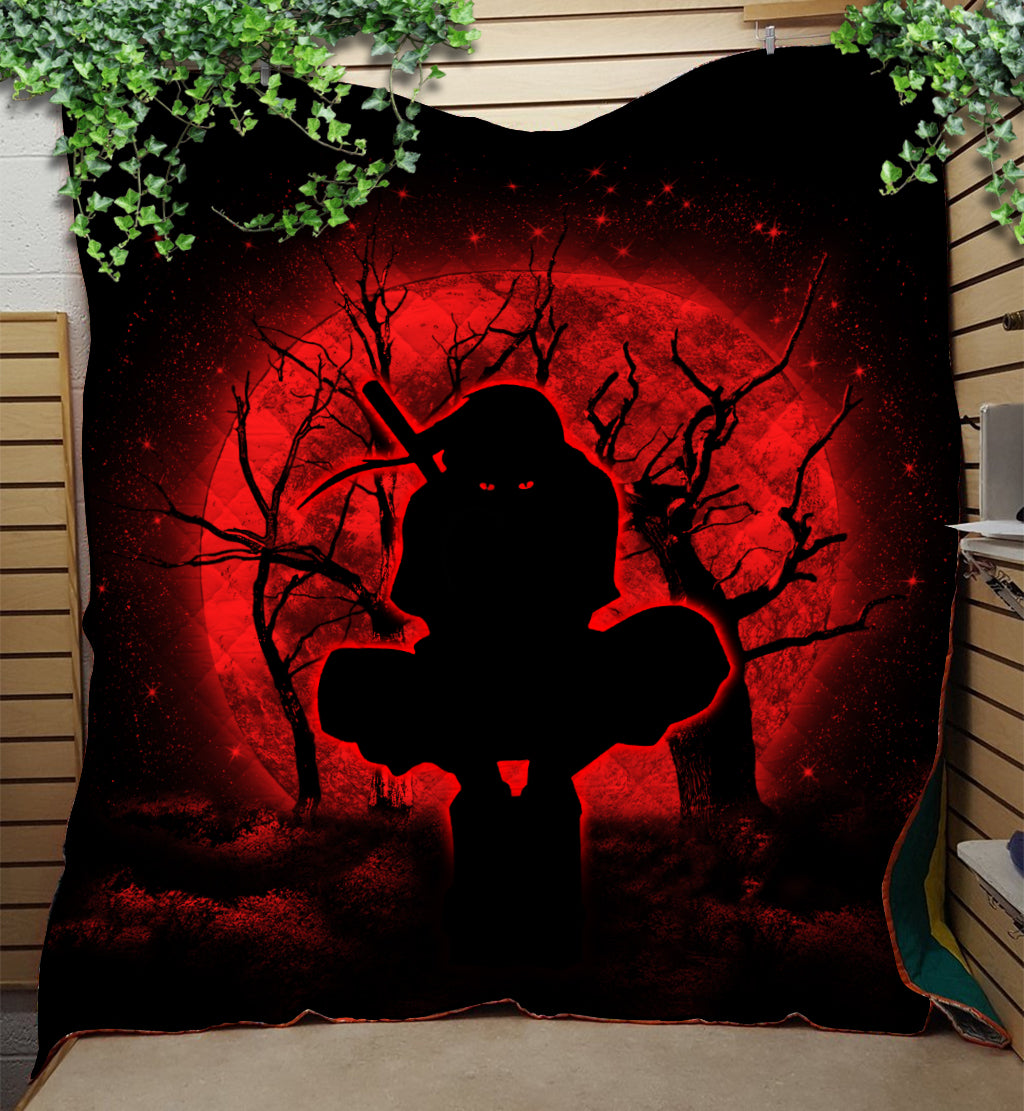 Itachi Moonlight Anbu Quilt Blanket Itachi Anbu Moonlight