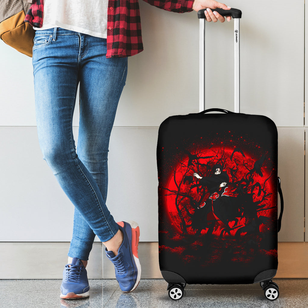 Itachi Moon Red Luggage Cover Suitcase Protector for Travel
