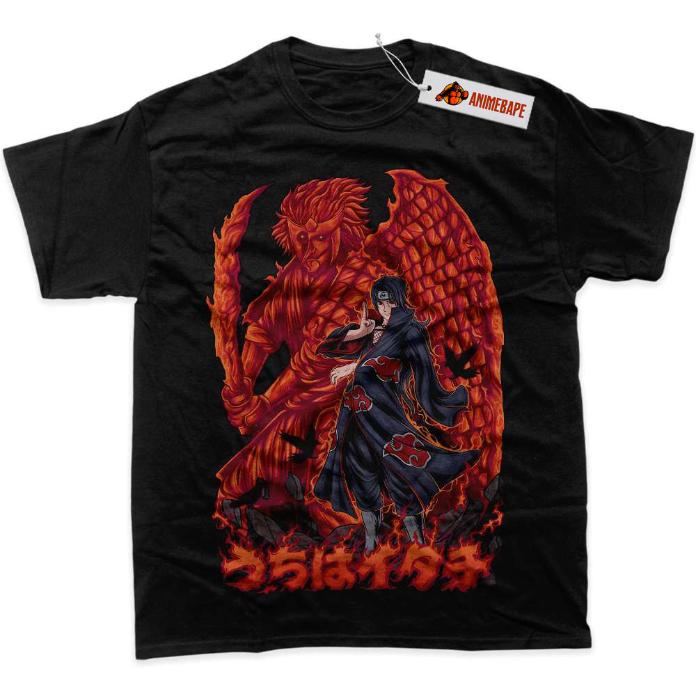 Itachi Uchiha Graphic Tee, Akatsuki Naruto Anime Shirt
