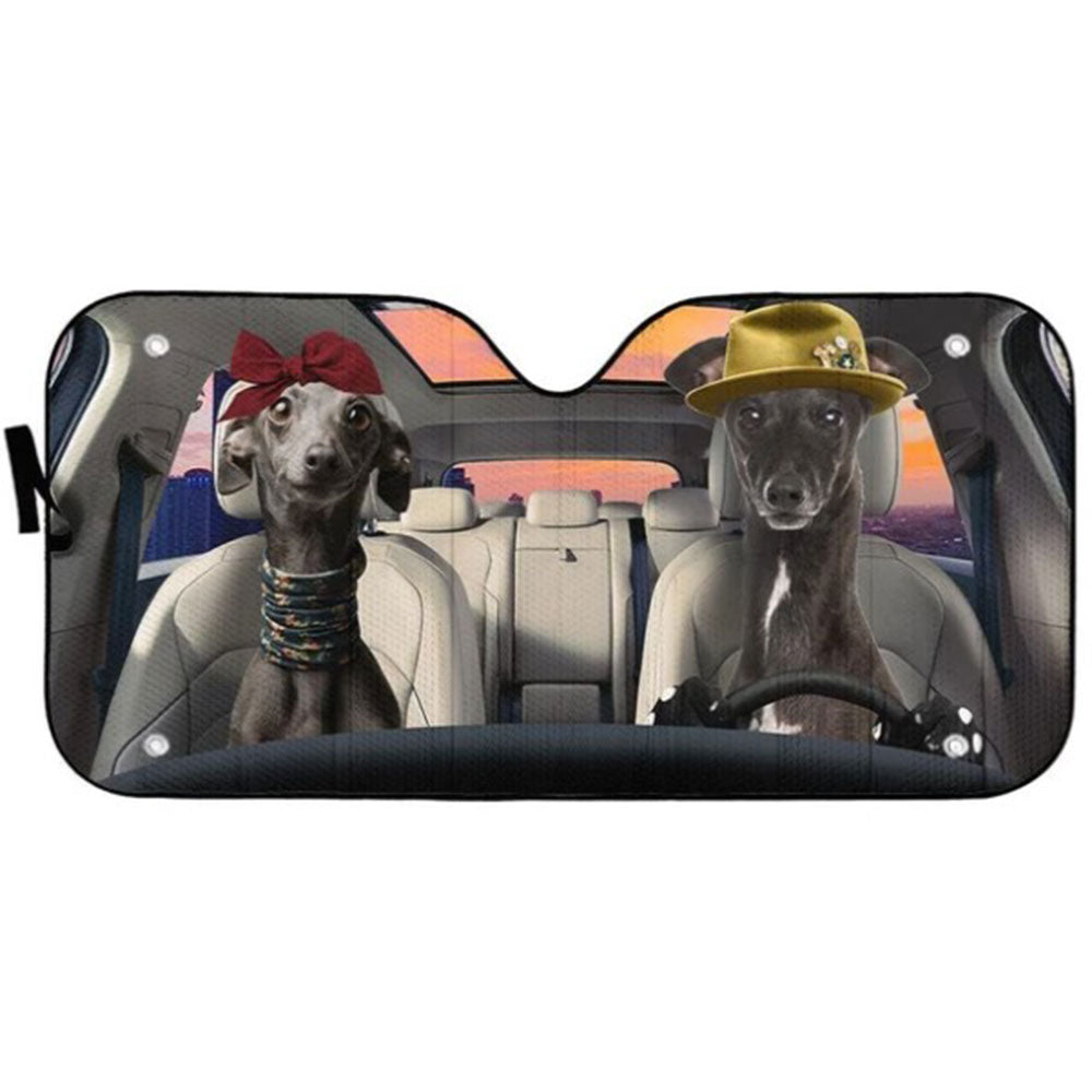 Italian Greyhound Car Sun Shades Windshield Accessories Gift Decor